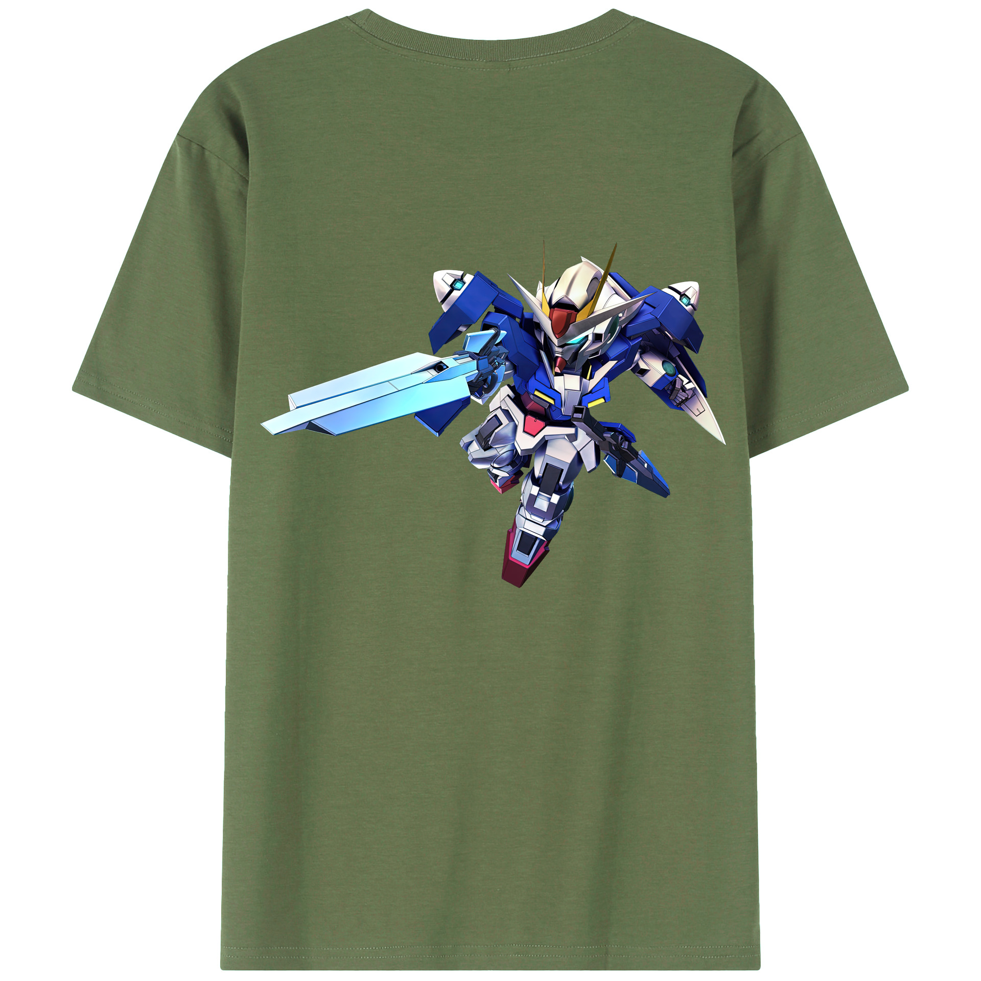（画像用） 機動戦士ガンダム Mobile Suit Gundam 綿100％ メンズ半袖Tシャツ（バックプリント） 通気性